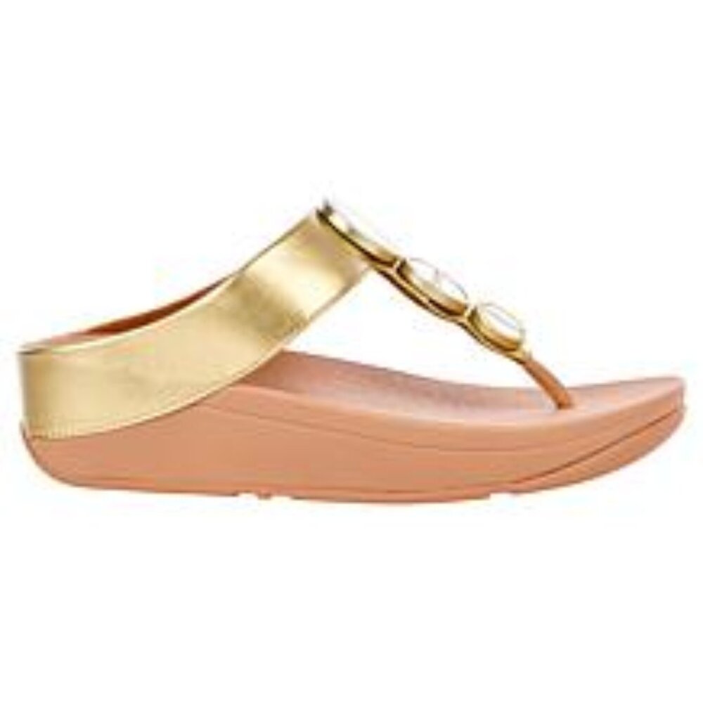 FitFlop Halo Metallic Sandals - Size 6.5 NEW in Box